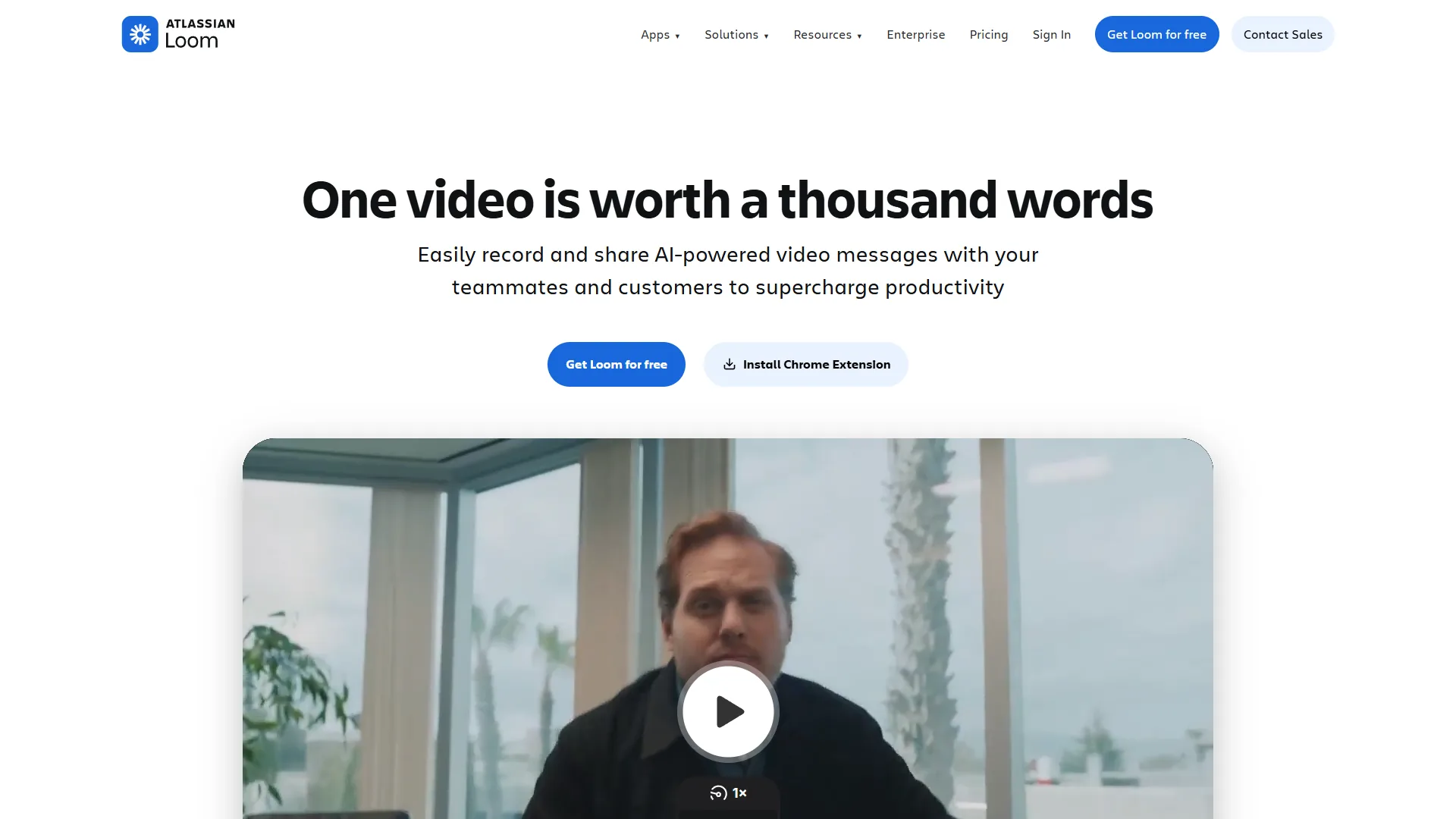 Loom async video messaging platform homepage showing AI-powered recording and sharing features