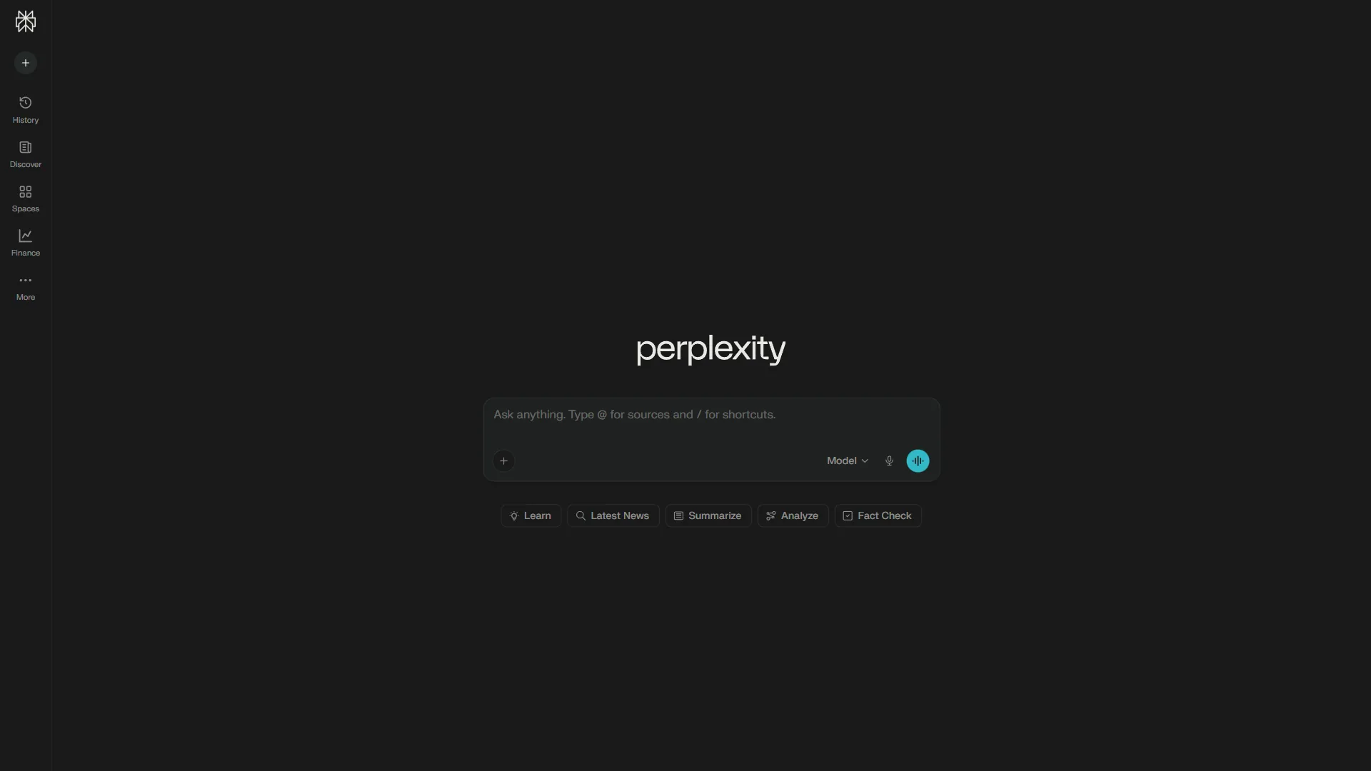 Perplexity AI search interface with inline citations and source links