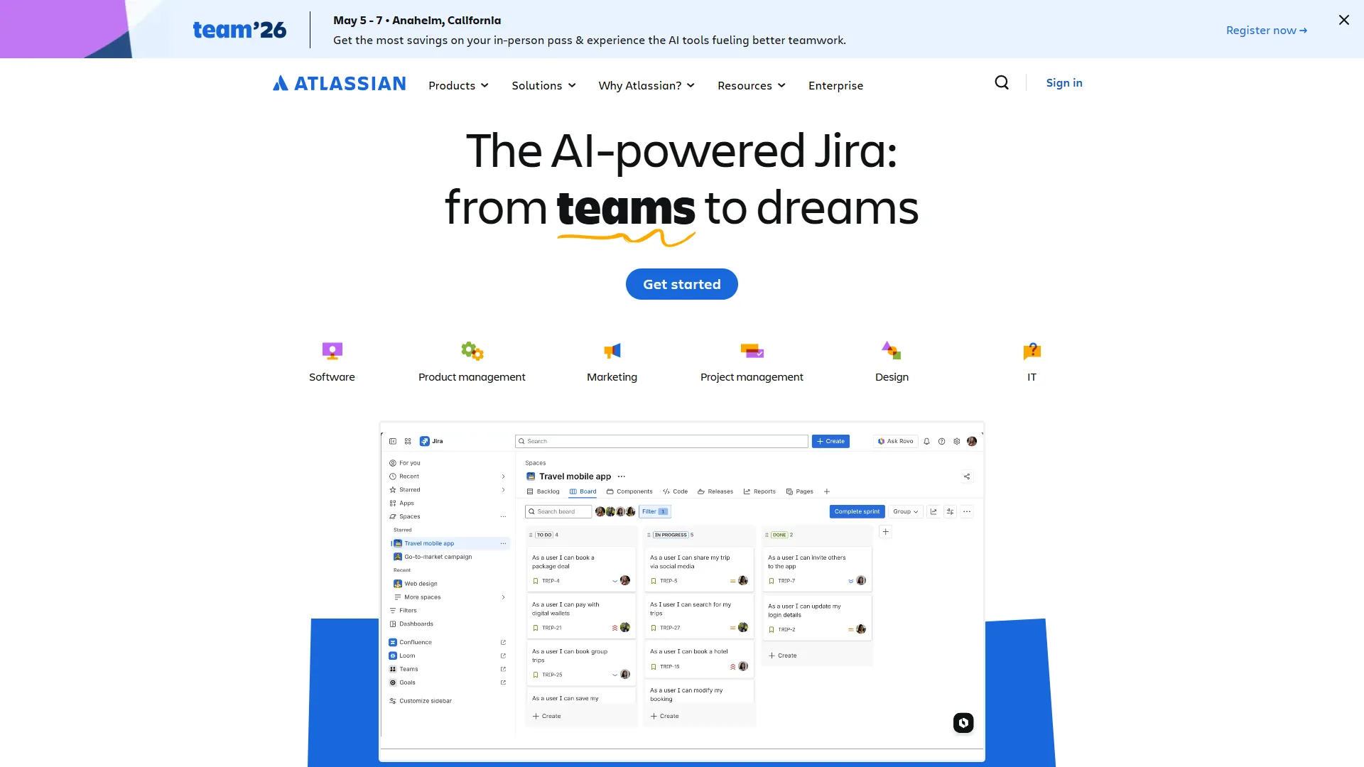 Confluence workspace showing page tree navigation, content editor, and Jira integration panel