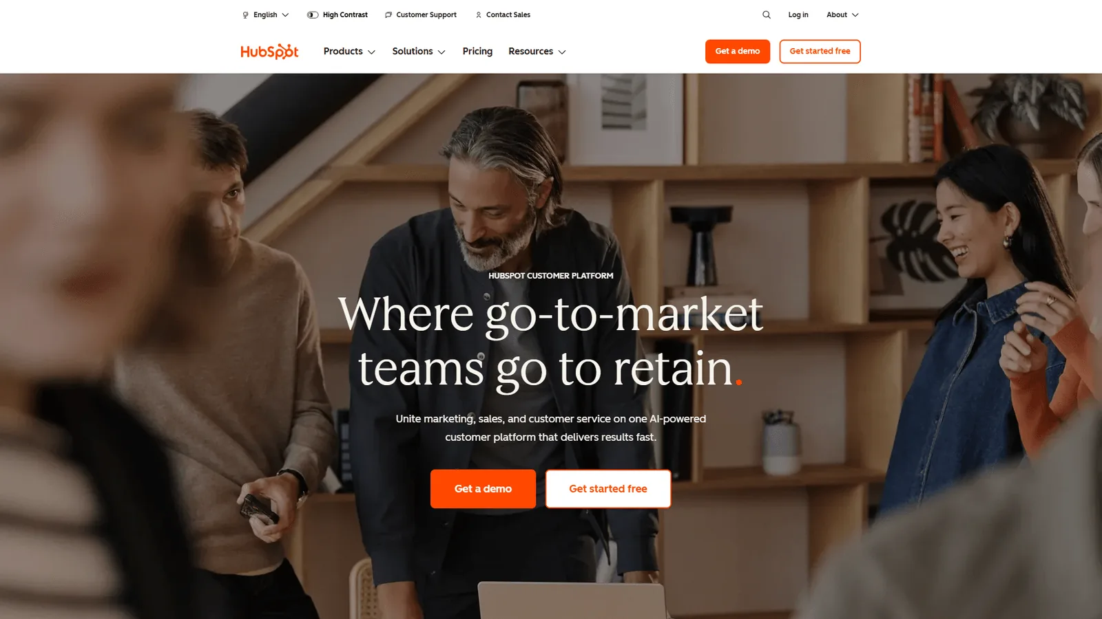 HubSpot marketing automation platform interface