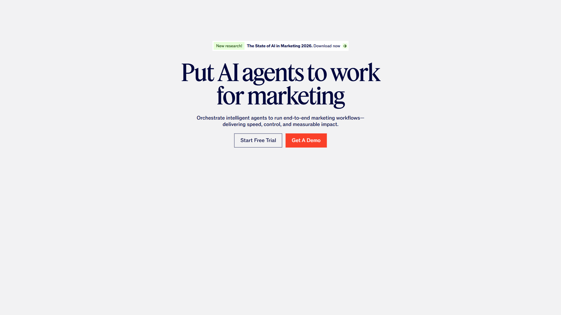 Jasper homepage showing AI marketing platform with brand voice and campaigns