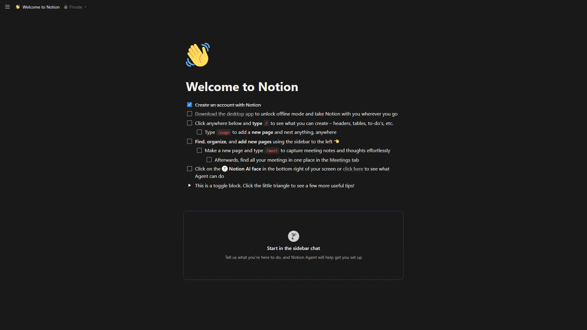 Notion workspace platform homepage