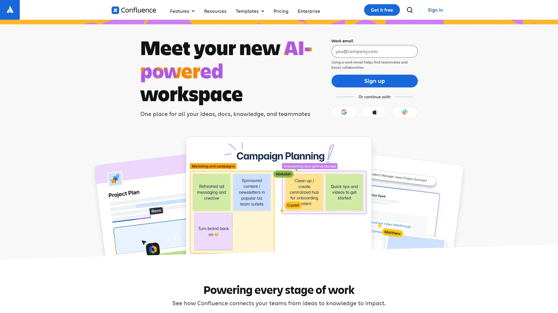 Confluence team workspace platform
