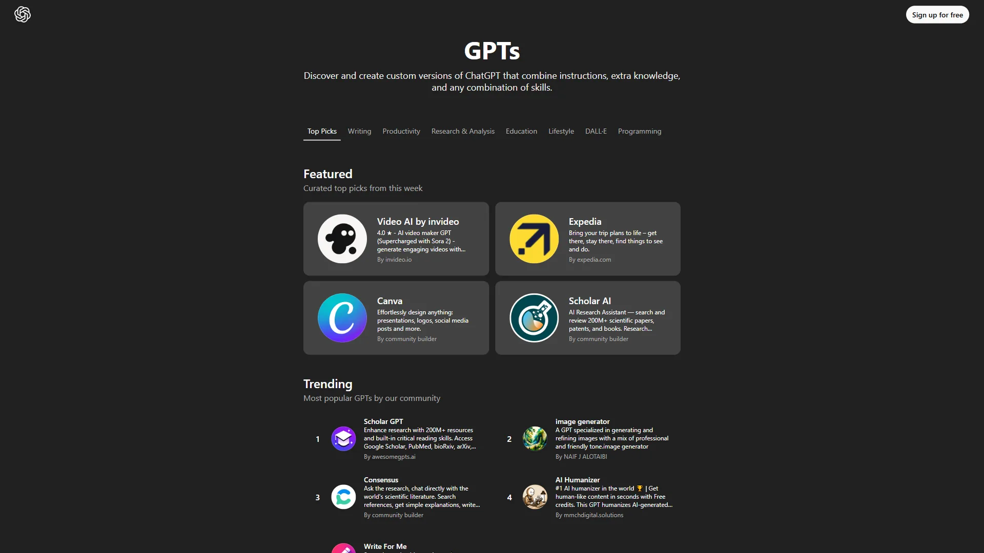 ChatGPT AI assistant interface by OpenAI