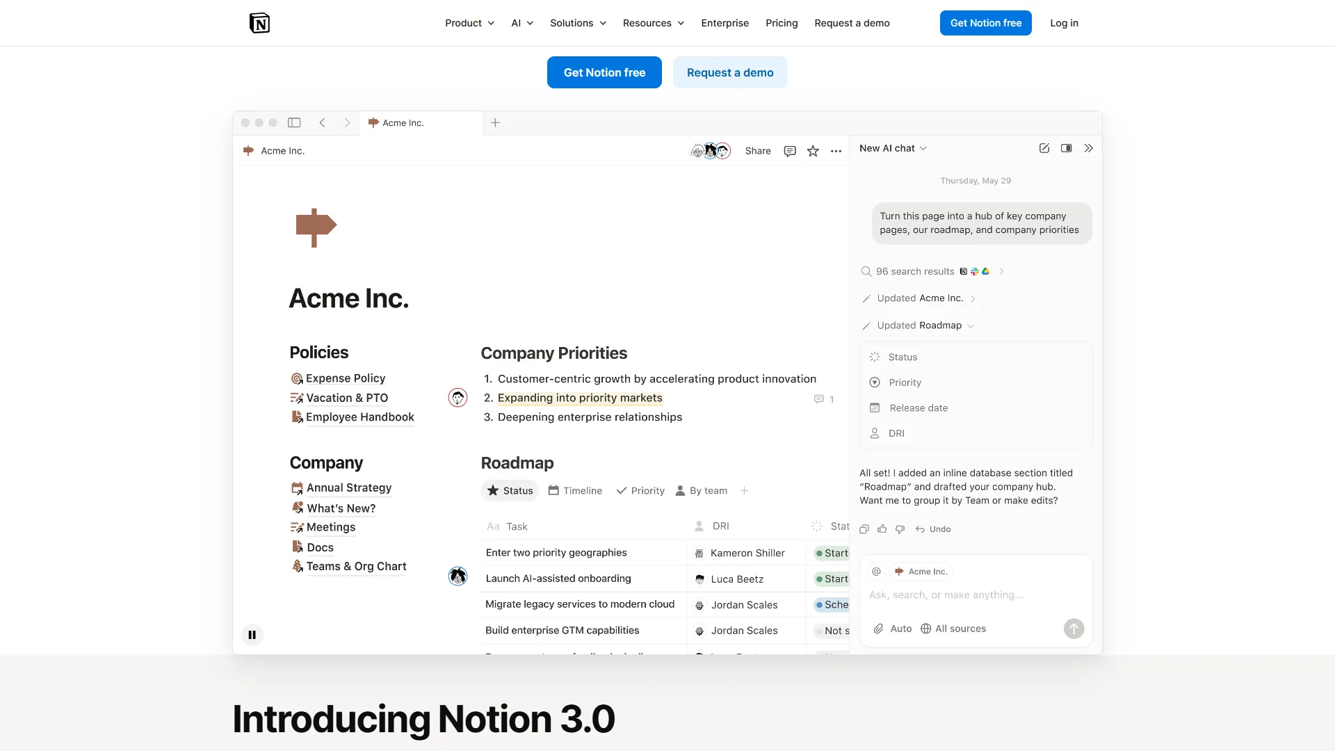 Notion workspace showing database views for organizing files and projects