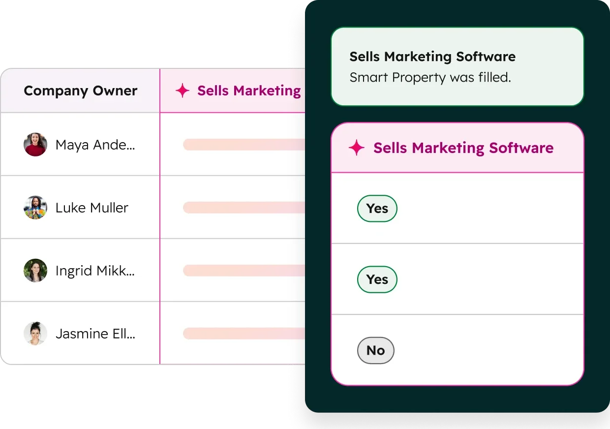 Breeze AI data enrichment filling contact properties