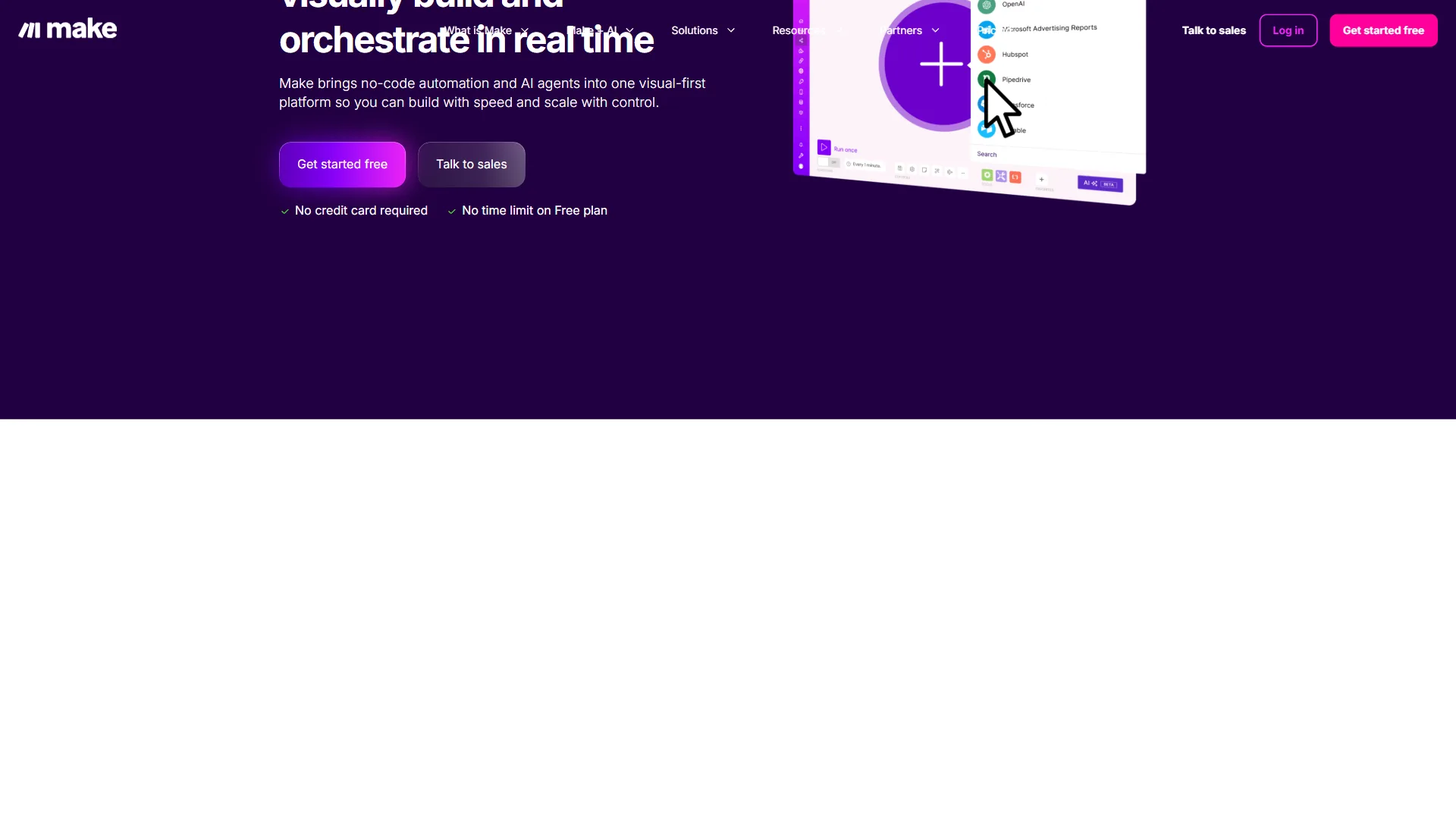 Make automation platform dashboard