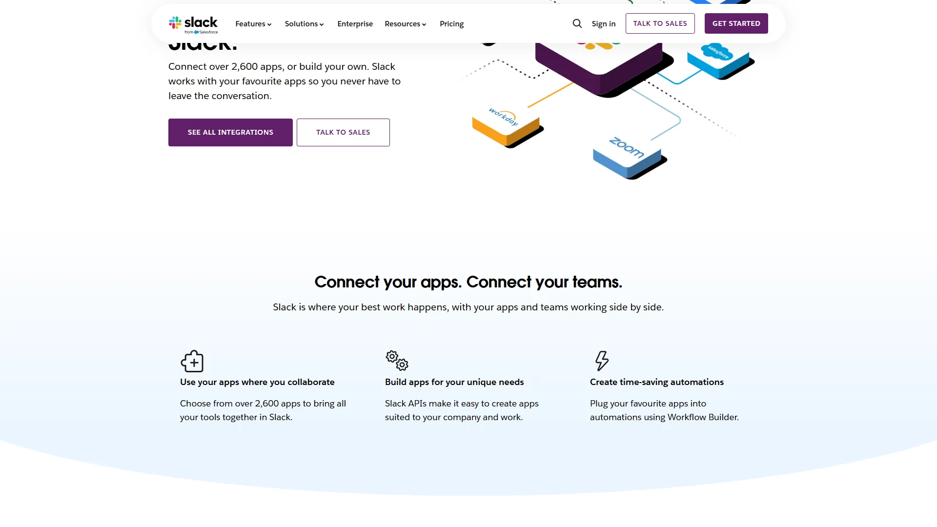 Slack app directory showing categories of available integrations including project management and developer tools
