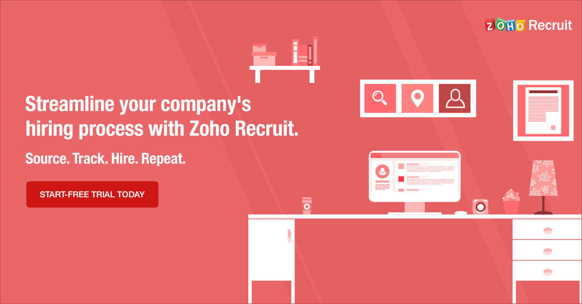 Zoho Recruit hiring pipeline workflow